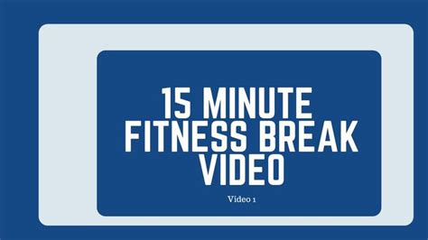15 Minute Fitness Break In 2020 15 Minute Workout 15 Minutes Fitness