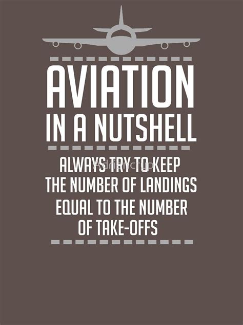 Aviation In A Nutshell Funny Atc Pilot T Shirt T Idea Essential T