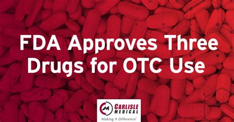Fda Approves Three Drugs For Otc Use Carlisle Medical