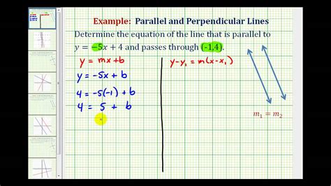Ex 1 Find The Equation Of A Line Parallel To A Given Line Passing