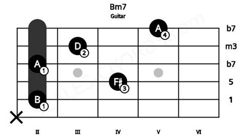 Bm7 Guitar Chord B Minor Seventh Scales Chords