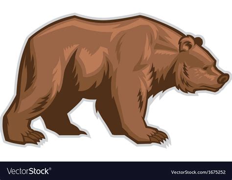 Brown Bear Mascot Royalty Free Vector Image Vectorstock