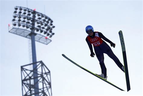 Vogt Soars Through The Air During The Womens Ski Jumping Individual