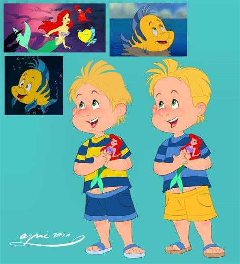 flounder disney characters as humans humanized disney cartoon characters as humans