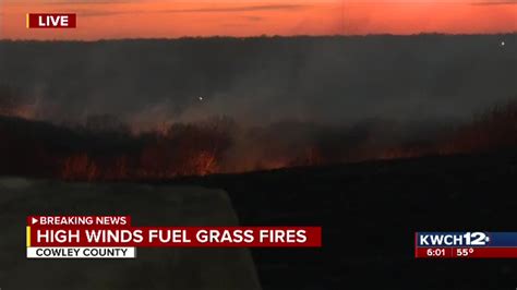 High Winds Fuel Grass Fires Across South Central Kansas