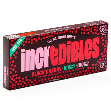 Incredibles Incredibles Black Cherry Cbd 11 Chocolate 200mg Leafly