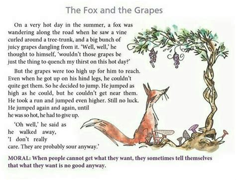 The Fox And The Grapes Aesops Fables Fables Bedtime Stories