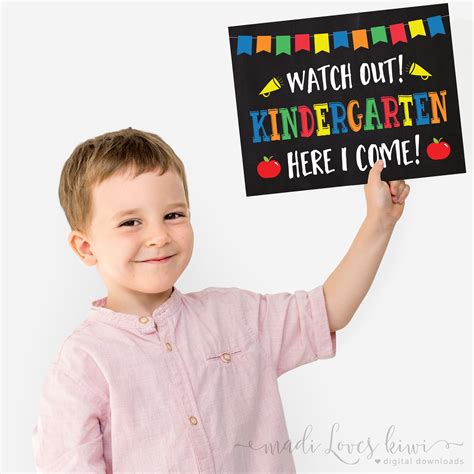 Watch Out Kindergarten Here I Come Printable Last Day Of Etsy