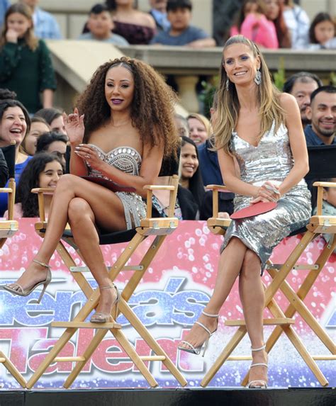 Spice Girls Mel B Flaunts Catwalk Ready Pins For Americas Got Talent Daily Star