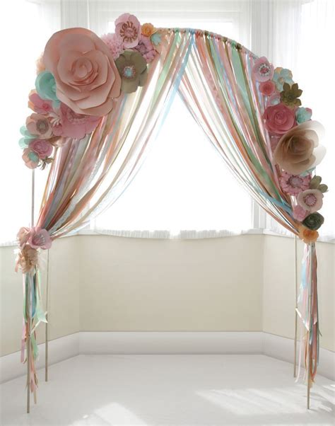 14 Beautiful Wedding Arch Ideas Paper Flowers Wedding Wedding Arch