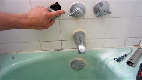Often, a leaky bathtub faucet can be fixed, but if the diverter will no longer force water up to the shower without leaking, it is time for a replacement. Repair Leaky Shower Faucet - YouTube
