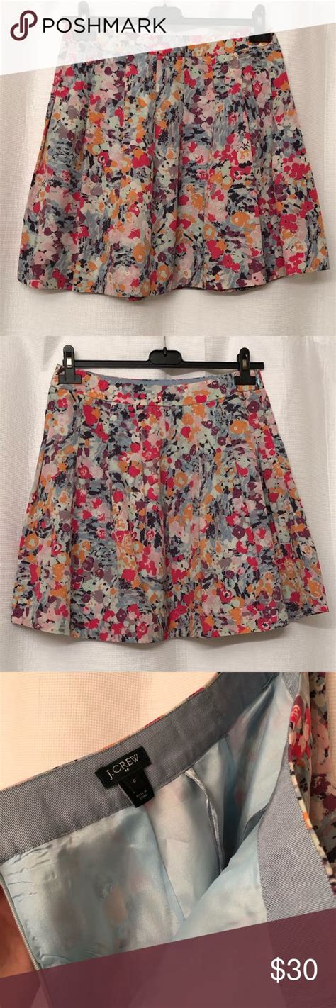 J Crew Floral Print Pleated Skirt In 2020 Printed Pleated Skirt