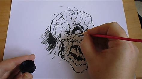 Discover some of the best brush pens for inking comics by a comic creator for comic creators. Winsor & Newton Brush Ink Drawing Zombie Head Inking ...