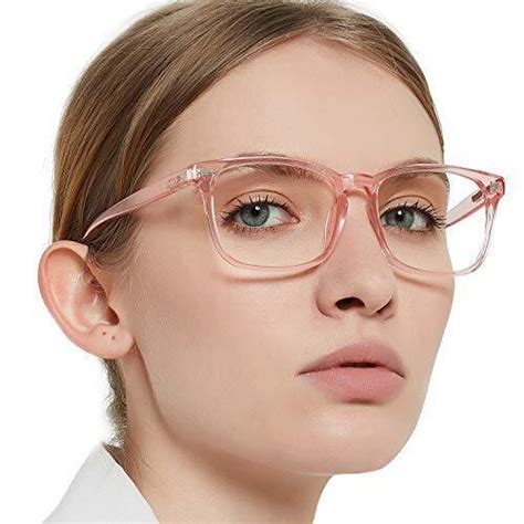 Blue Light Blocking Glasses For Women Square Nerd Gaming Glasses Pink 00 X Ebay