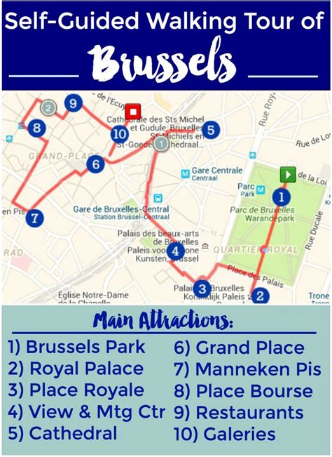 The Self Guided Walking Tour Of Busses In Brussels France With