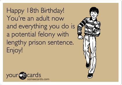 Funny 18th birthday card,18 years birthday gift for men or women,engraved metal wallet insert card,18 years old bday card for son daughter,18th birthday gift for girls or boys,happy birthday gift card. Image result for funny quotes for 18th birthday boy | 18th ...