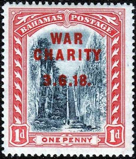 Bahamas 1919 Definitives Overprinted War Charity 3618 Stamps Of