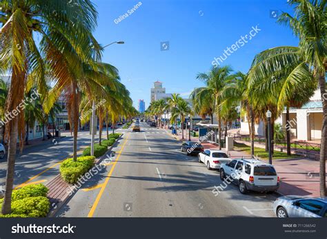 Miami Beach Collins Avenue Street Collins Stock Photo 711266542