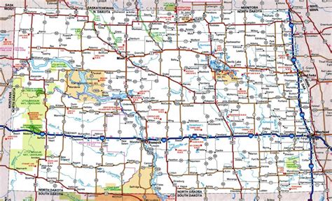 Road Map Of Wyoming And South Dakota And Travel