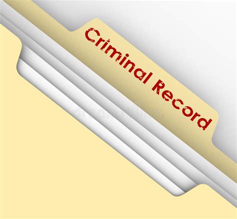 Criminal Record Manila Folder Crime Data Arrest File Stock Illustration