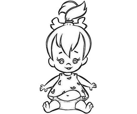 Pebbles Flintstone Pebbles Flintstone Profil Cartoon Coloring Pages