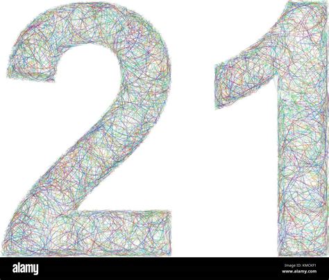 Colorful Sketch Anniversary Design Number 21 Stock Vector Image And Art