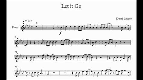 Let It Go Sheet Music Flute Easy