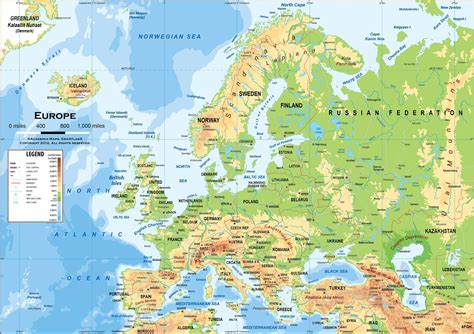 mapa geográfico de europa mapa de alta resolución de