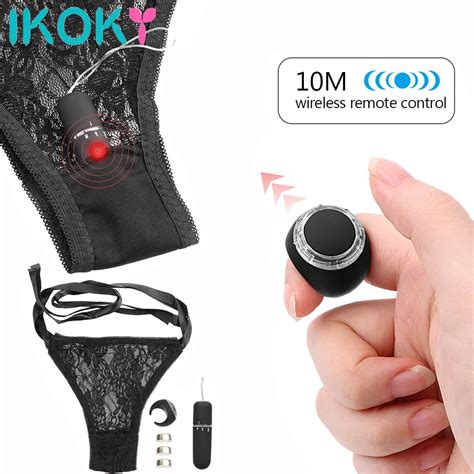 ikoky 10 frequency panty vibrator finger ring wireless remote control female masturbation