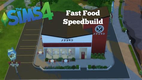 The Sims 4 Speed Build Fast Food Restaurant Youtube
