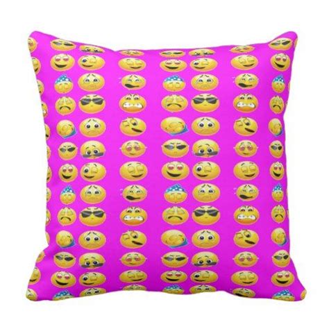 Home Decor EMOJI PILLOWS Bedroom Dorm Throw Pillow Zazzle Com In Emoji Pillows Throw