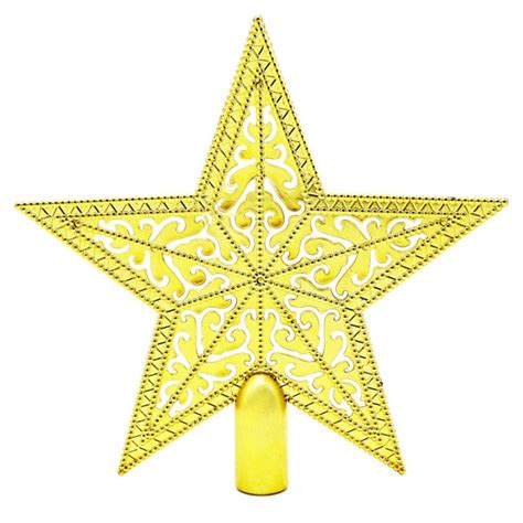 Christmas Tree Topper Star Shape Christmas Tree Topper 8 Inch Golden