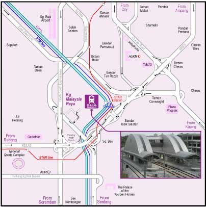 Though tbs's location is not as strategic as pudu sentral, it still can be connected by lrt. Bandar Tasik Selatan station - lcct.com.my