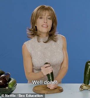 Gillian Anderson Performs Sex Act On A Courgette In VERY Raunchy Clip