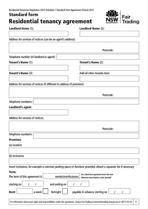 Printable Room Rental Agreement