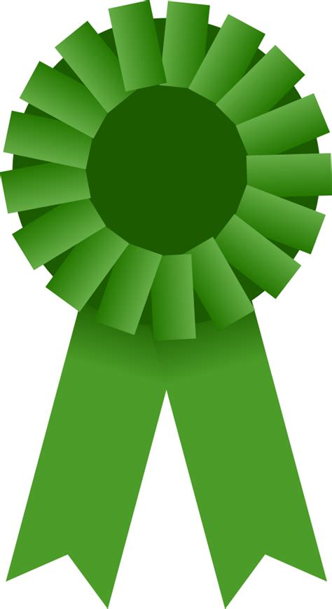 Onlinelabels Clip Art Award Ribbon Green