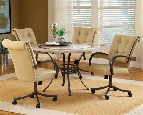 Dining Room Chairs With Wheels Black Dining Chairs With Casters