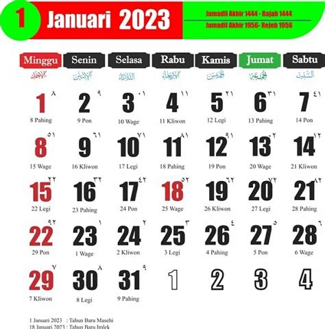 Kalender Jawa Januari Lengkap Wuku Hari Baik Weton Dan Pasaran Jawa Tambelan Com
