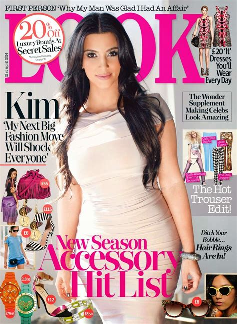 Kim Kardashian Look Magazine Cover April 2014 Gotceleb