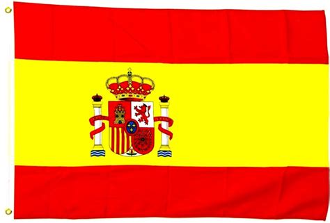 Willkommen im spanien flaggen shop von flaggenplatz. Spanien mit Wappen Fahne/Flagge - 60cm x 90cm | 60 x 90 cm ...