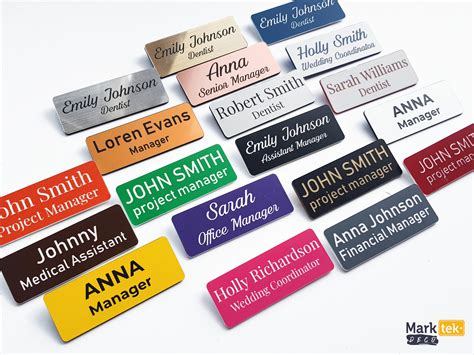 Personalized Plastic Name Badge With Pin Or Magnet Attachment Etsy