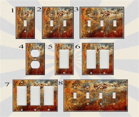 Metal Switch Plate Covers Image Of Aged Copper Patina Etsy