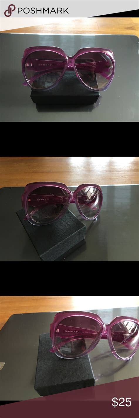 Miu Miu Violet Plastic Sunglasses Plastic Sunglasses Sunglasses Glasses For Face Shape