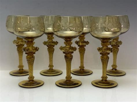 Sold Price Set Of 6 Moser Wine Glasses Invalid Date Pst