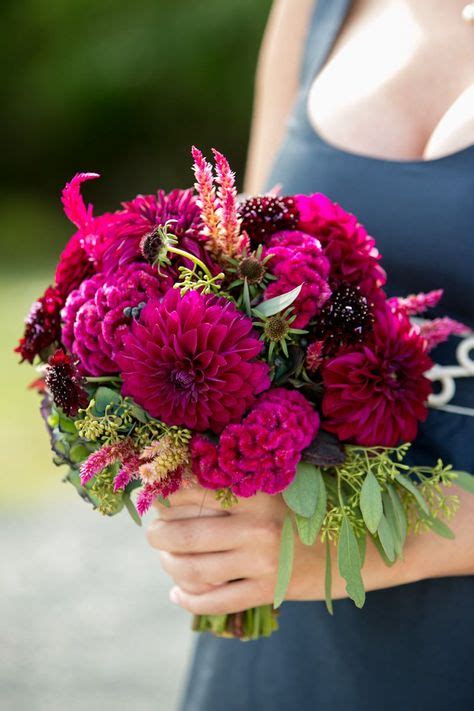 Ideas For You To Choose The Magenta Dahlia Wedding Bouquets