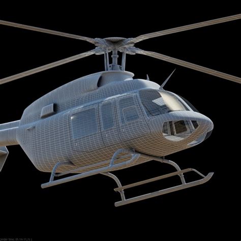 Bell 407 Helicopter 3d Model