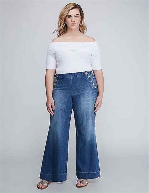 Lane Bryant Wide Leg Sailor Jean Wide Leg Jeans Outfit Styling Wide