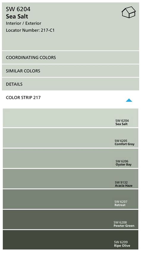 Sherwin Williams Sea Salt Paint Color Pizzazzerie