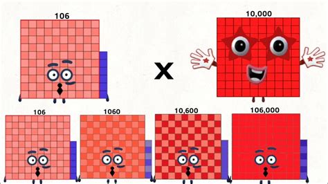 Numberblocks 106 Times 1 To 100000 Youtube