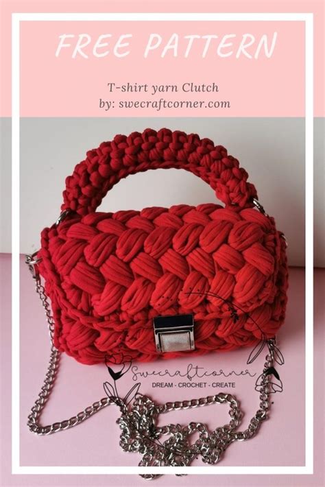 T Shirt Yarn Clutch Free Crochet Pattern Swecraftcorner